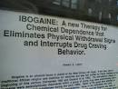 Ibogaine is a drug with some