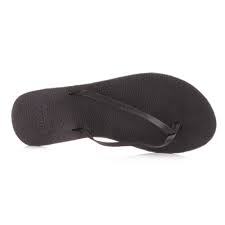 Womens Reef Leather Uptown Black Skinny Strap Flip Flops Sandals ...