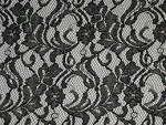 BTY x 60Wide Black Lace Fabric Black Double Scalloped Lace Fabric.