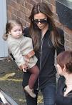Victoria Beckham takes Harper and Romeo to cheer on her niece in