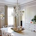 glam-dining-room-crystal-chandelier-sideboard < Beach Style Resort ...