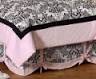 damask black and pink paris princess canopy bed bedding - Sophia ...