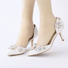 2015 Beautiful Wedding Shoes Pointed Toe Pink Color Satin Dresses ...
