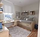 Small Kids Room Layout Decor with White Carpet