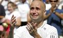 Andre Agassi seems strangely – or perhaps not so strangely – close to tears ...