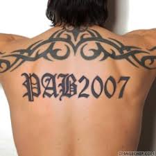 PAB 2007 Writing Tattoo