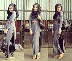 EC09HLA Hijab Laskar Abu | Elok Collection Baju Wanita Murah