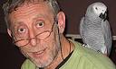 Hackney poet and author Michael Rosen (with parrot) - Michael-Rosen-with-parrot-006