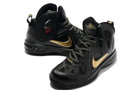 Nike LeBron 9 P.S. Elite Black/Metallic Gold-Black Basketball ...