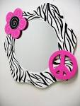 Mirror Funky Wall Decor Zebra Print by TWOPINKDOTS on Etsy