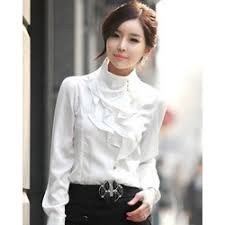 Baju Kerja Wanita Warna Putih KP 8863 XY White | Grosir Baju Korea ...