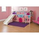 Girls' Princess Castle Twin Loft Bed with Slide, White: Featured ...