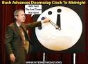 IWR Bush Cartoon - Bush Advances DOOMSDAY CLOCK To Midnight ...