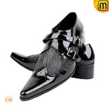 Mens Designer Black Leather Dress Shoes CW760001