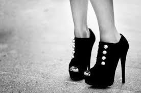 black, black and white, black&amp,white, heels, high heel - image ...