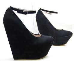 Black high heel wedges | Women shoes online
