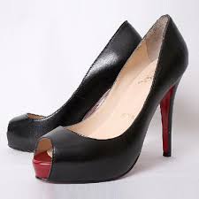 Christian Louboutin Black Leather With Red Toe Pumps [Pumps-124 ...