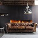 Brown-Leather-Sofa-and- ...
