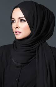 Chiffon Chic Black Luxury Hijab
