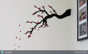 Cherry Blossom On Wall (paper Art) | Touchtalent - For Everything ...