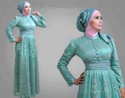 10 Contoh Model Desain Baju Muslim Brokat Terbaru 2015