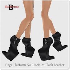 Second Life Marketplace - Blackburns Black Leather Gaga Platform ...