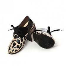 Faux Leather Leopard Decor Lace Up Sneakers @ Womens Sexy Flat ...