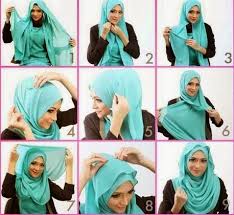 Cara Memakai Jilbab Pashmina Wajah Bulat
