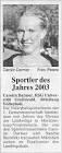 Sportler des Jahres 2003 - Carolin Darmer