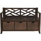 Storage Bench with Baskets at Brookstone—Buy Now!