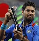 Yuvraj Singh with ICC World Cup 2011 Player of the Series Trophy - Yuvraj-Singh-with-the-ICC-World-Cup-2011-Player-of-the-Series-Trophy