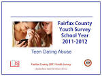 Toolkit Presentations and Resources: Teen Dating Abuse - Fairfax