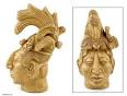 world artist Ceramic statuette, 'Maya King of Palenque in Golden Brown' ... - statuette-maya-roi-palenque-141418