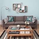 Living Room: Cozy Blue Living Room For Relaxation, Pastel Colors ...