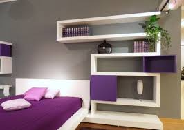 Modern Bedroom Design with Unusual Wall Shelves - DigsDigs