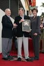 Mel Brooks and CINDRA LADD pose with Alan Ladd Jr on his star on.