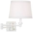 Contemporary White Plug-In Swing Arm Wall Lamp - contemporary ...
