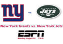 NFL Preseason 2010: New York Giants vs New York Jets on ESPN on ...
