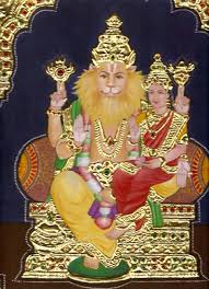 traditional tanjore art - lakshmi narasimha (indian ink and ... - 1794833_laknara