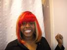 black hair styled by nadia rose | Vissa Studios - blonde-red-weave-wig