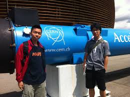 Tam Chun Nam (left) and Li Tsun Yin, both CUHK Physics undergraduates, are now spending their summer carrying out research work at CERN. - 4ffe8ab1d515a