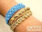 Easy DIY: Leather and Chain "Braid" Wrap Bracelet
