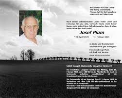 Anzeige für Josef Plum