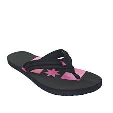Womens DC Shoes Central Black Crazy Pink Toe Post Ladies Flip ...