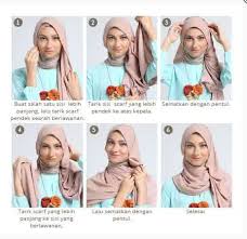 Contoh Gambar Tutorial Hijab Modern Simpel Terbaru