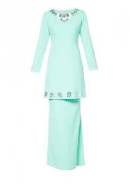Mint Kristal Beaded Chest Baju Kurung by VERCATO features ...