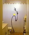 Yellow Bird Shower Curtain Canary Kids by CustomShowerCurtains