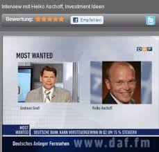 Deutsches Anleger Fernsehen – Aktien im Fokus mit Heiko Aschoff ... - DAF-Heiko-Aschoff-Most-Wanted