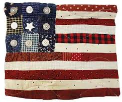 Country Primitive Americana Quilted Flag Wall Hanging - Americana ...
