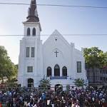 Emotional Services Held At Charleston Church Days After Shootings.